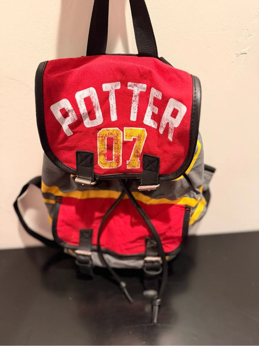 Harry Potter 07 Slouch Book Bag Buckle Backpack Quidditch School Uniform Design